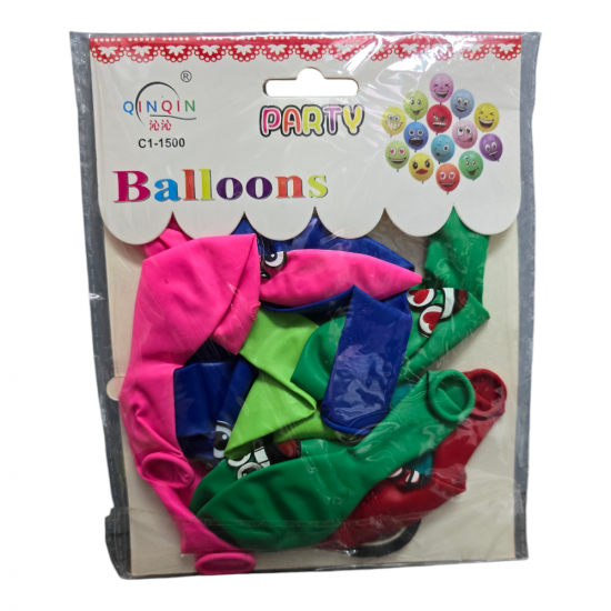 Балони х10 шарени- усмивки- животни