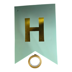 Надпис чрд едноцветен + златни букви 