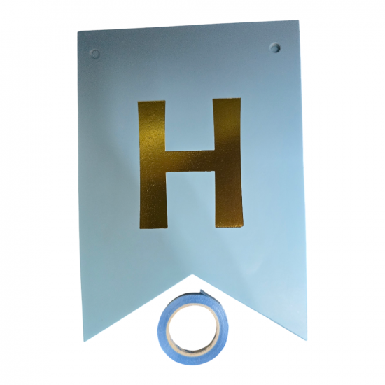 Надпис чрд едноцветен + златни букви 