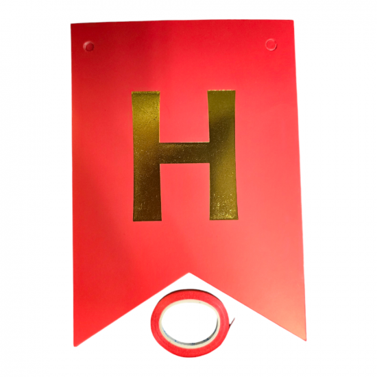 Надпис чрд едноцветен + златни букви 