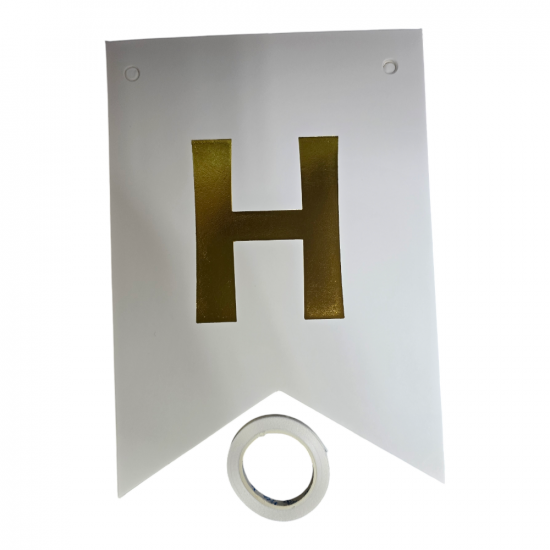 Надпис чрд едноцветен + златни букви 