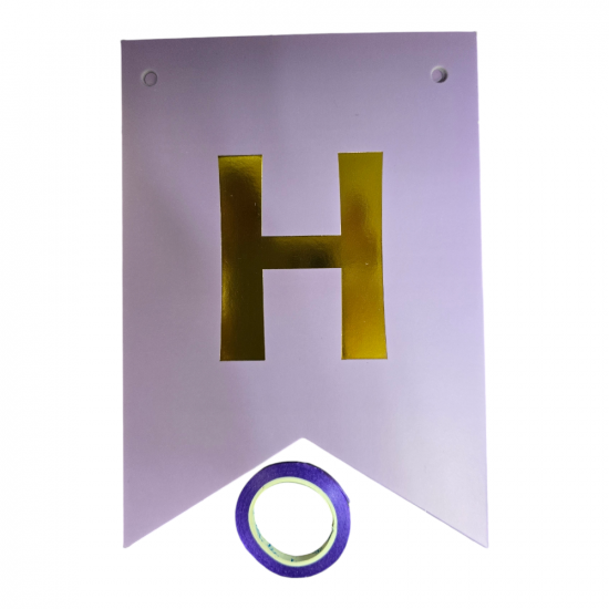 Надпис чрд едноцветен + златни букви 