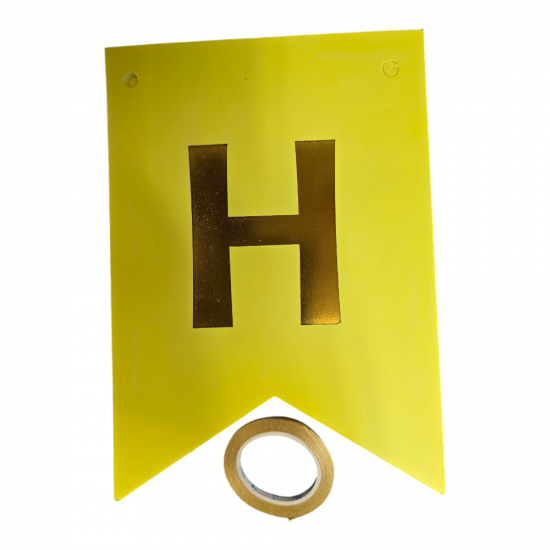 Надпис чрд едноцветен + златни букви 